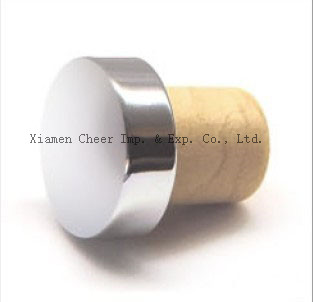 Aluminio y Corchos sintéticos combinan T botella Stopper(PS009-18)