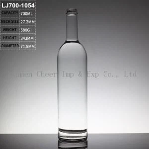 Botella de licor de cristal de alta calidad