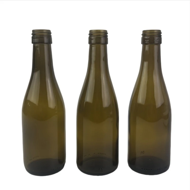 187ml Mini Glass Burgundy Wine Bottle